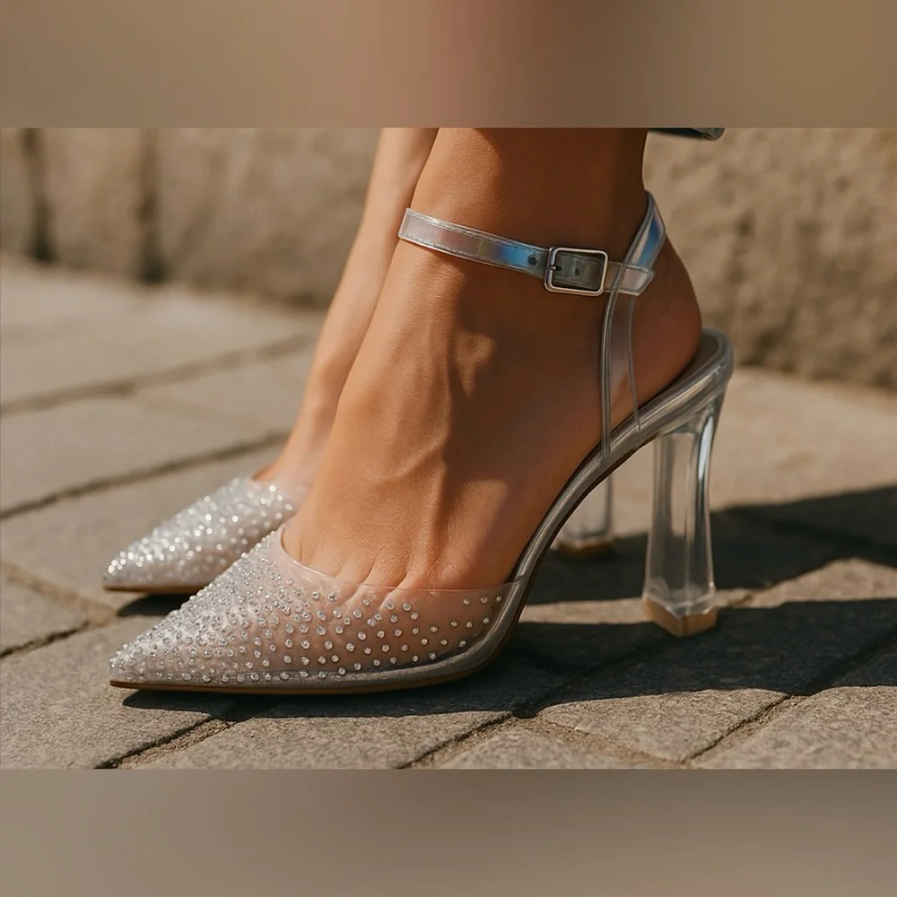 Disney Aldo Clear Glass Slipper Heels ! 🧊 Bride to Be, Wedding, Wedding guest - Picture 2 of 6